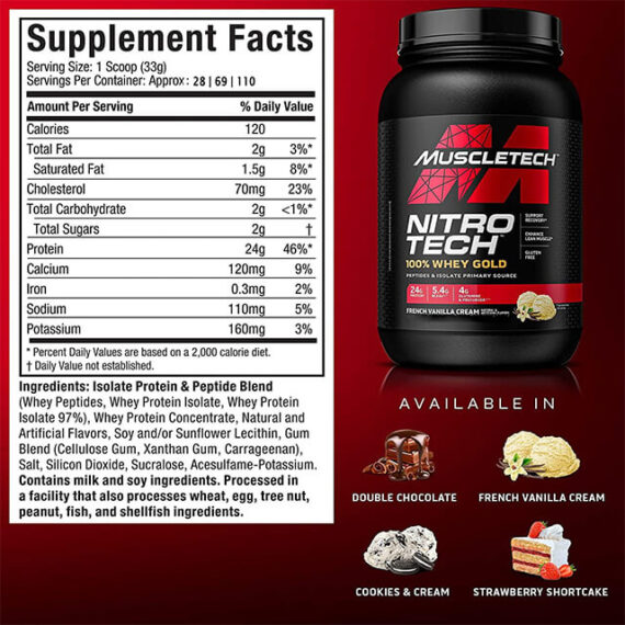 Nitrotech Whey Gold Nutrition Facts in Bangladesh BD