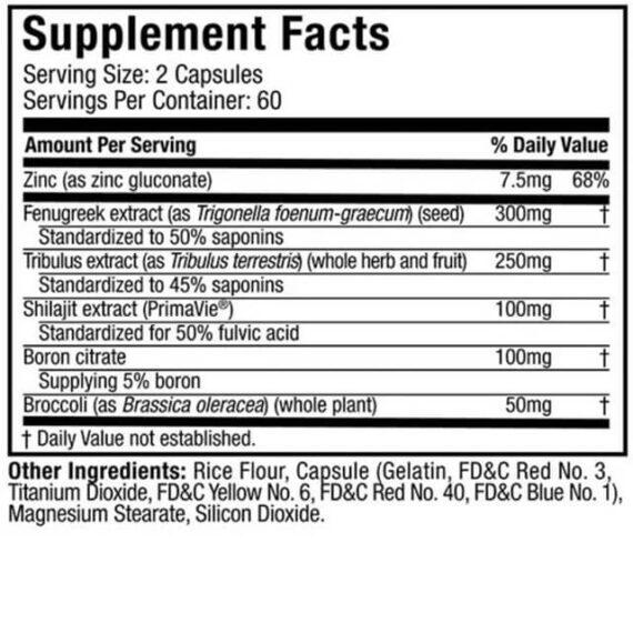 MuscleTech Alpha Test Nutrition Facts in Bangladesh BD