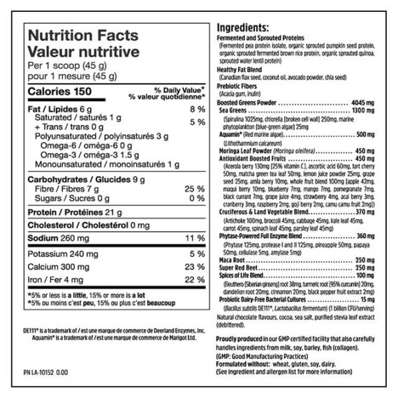 Vegan All In One Plant Based Protein Nutrition Facts in Bangladesh Bd