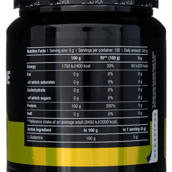 BioTechUSA L-glutamine Nutrition Facts in Bangladesh BD