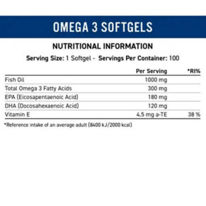 Applied Nutrition Omega 3 Nutrition Facts in Bangladesh BD