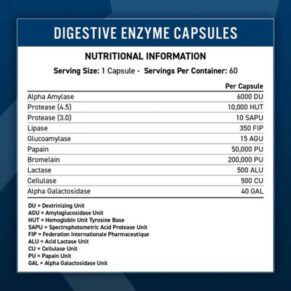 Applied Nutrition Digestive Enzyme Nutrition Facts in Bangladesh BD