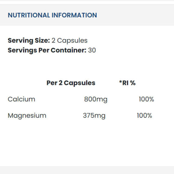 Applied Nutrition Calcium & Magnesium - Image 2