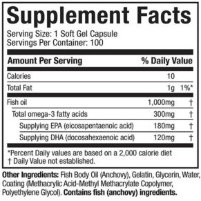 MuscleTech platinum fish oil nutrition facts in bangladesh bd