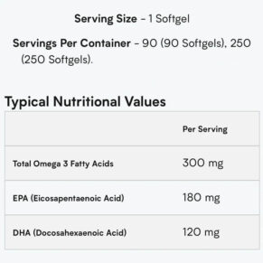 Myprotein Essential Omega 3 nutrition facts in bangladesh bd