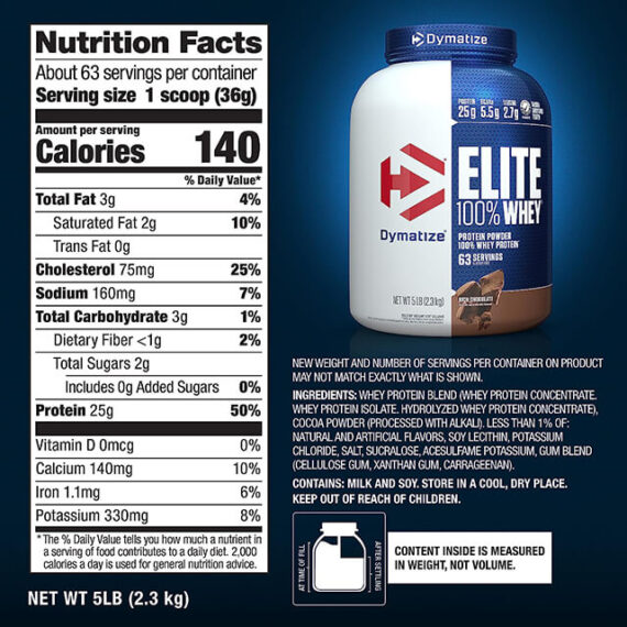 Dymatize Elite Whey Nutrition Facts in Bangladesh BD