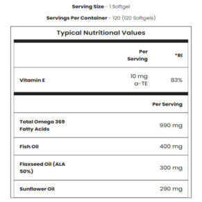 My Vitamins Omega 369 Nutrition Facts in Bangladesh BD